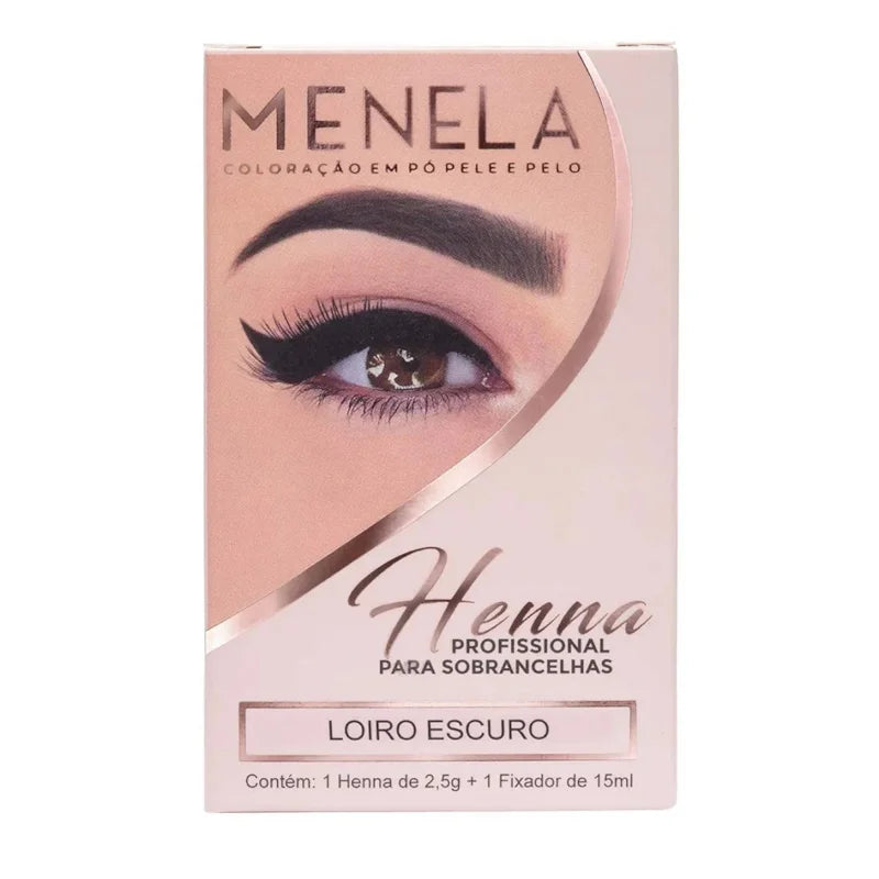 Kit Henna Para Sobrancelhas Menela 2,5 gr Loiro Escuro