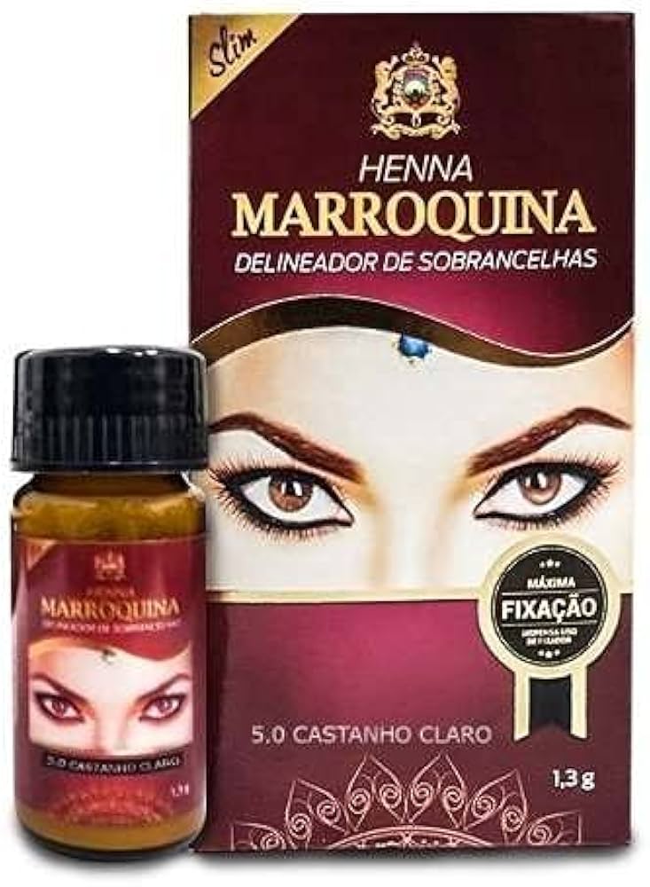 Henna Marroquina Delineador de Sobrancelhas 5.0 Castanho Claro 1,3g