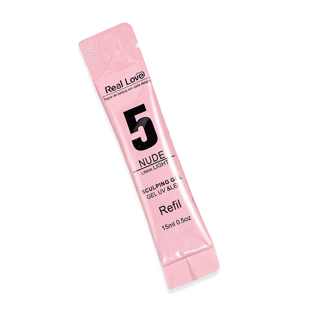 Refil para Gel de Alongamento para Unhas - Linha Light - 15ml - Real Love Nude 5