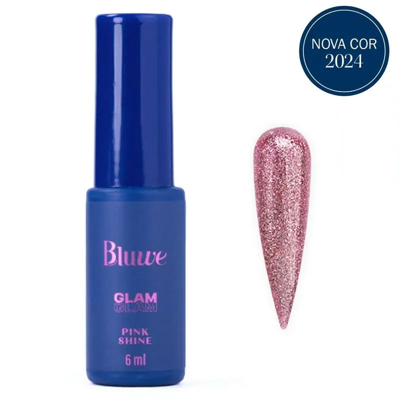 Esmalte Bluwe Pink Shine Coleção Glam 6ml