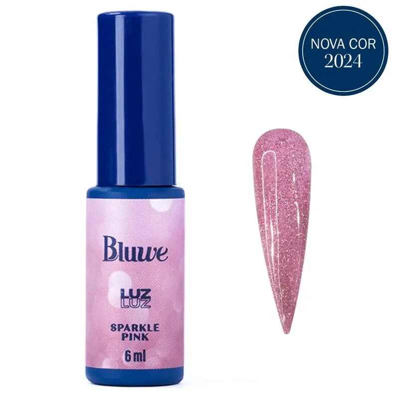 ESMALTE BLUWE 6ML Sparkle Pink Coleção Luz