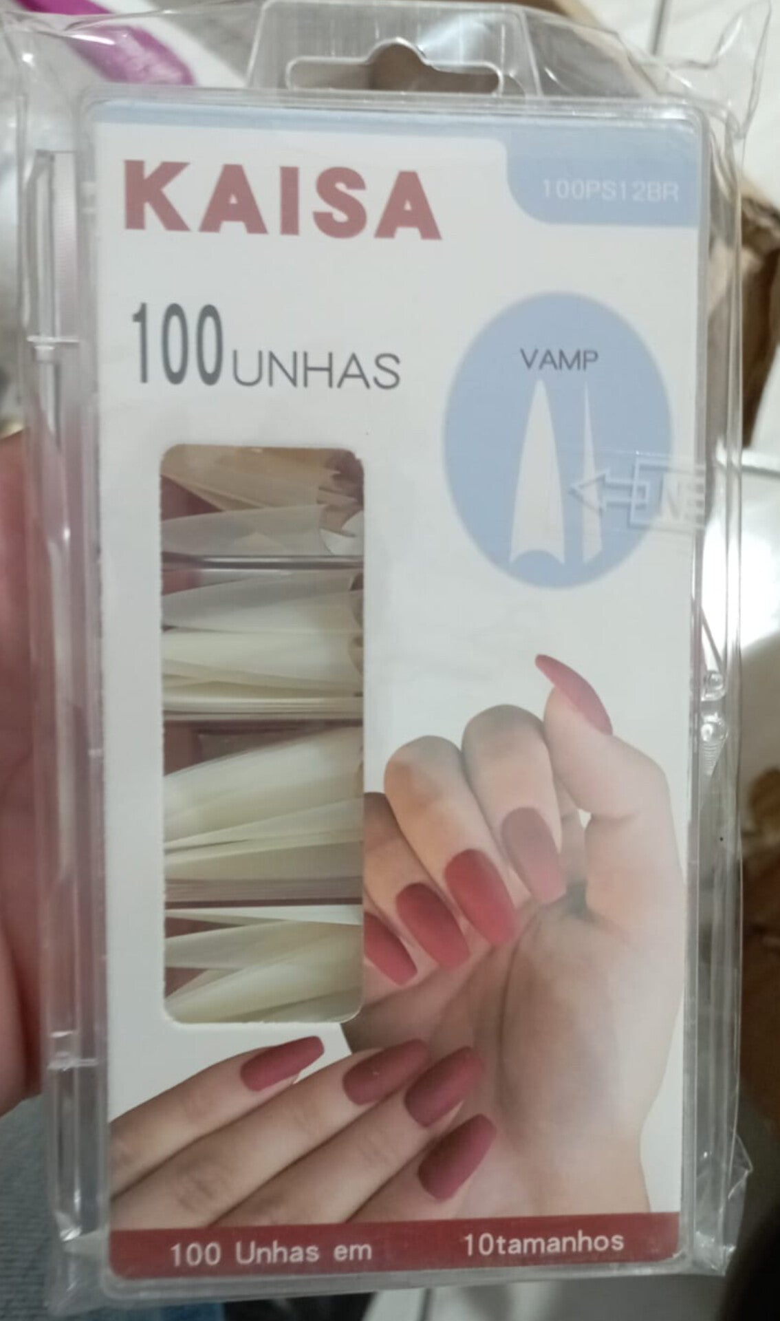 Unhas Vamp leitosa Kaisa - Caixa com 100 unidades