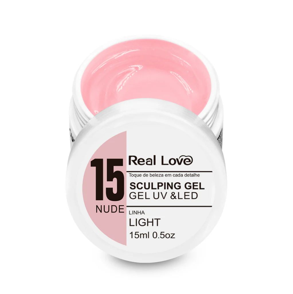 Gel de Alongamento para Unhas - Linha Light - 15ml - Real Love NUDE 15