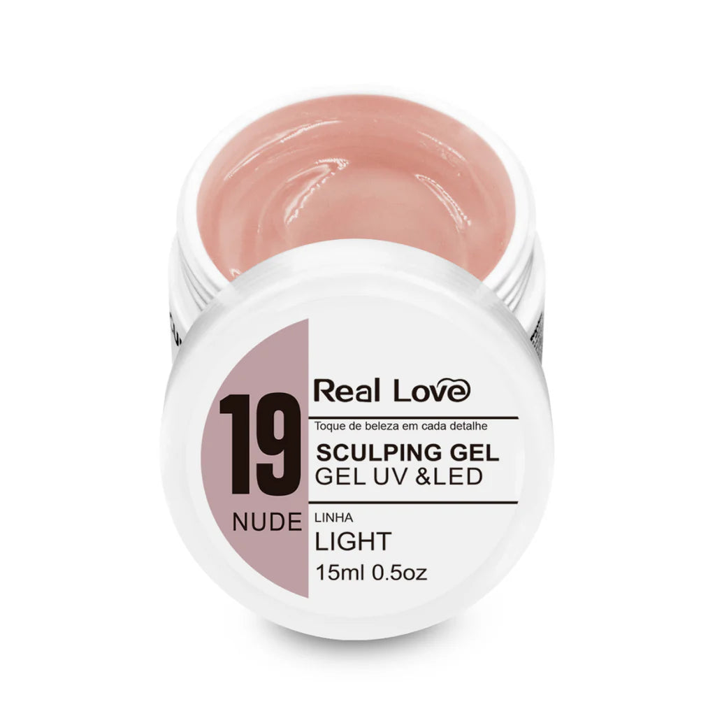 Gel de Alongamento para Unhas - Linha Light - 15ml - Real Love NUDE 19