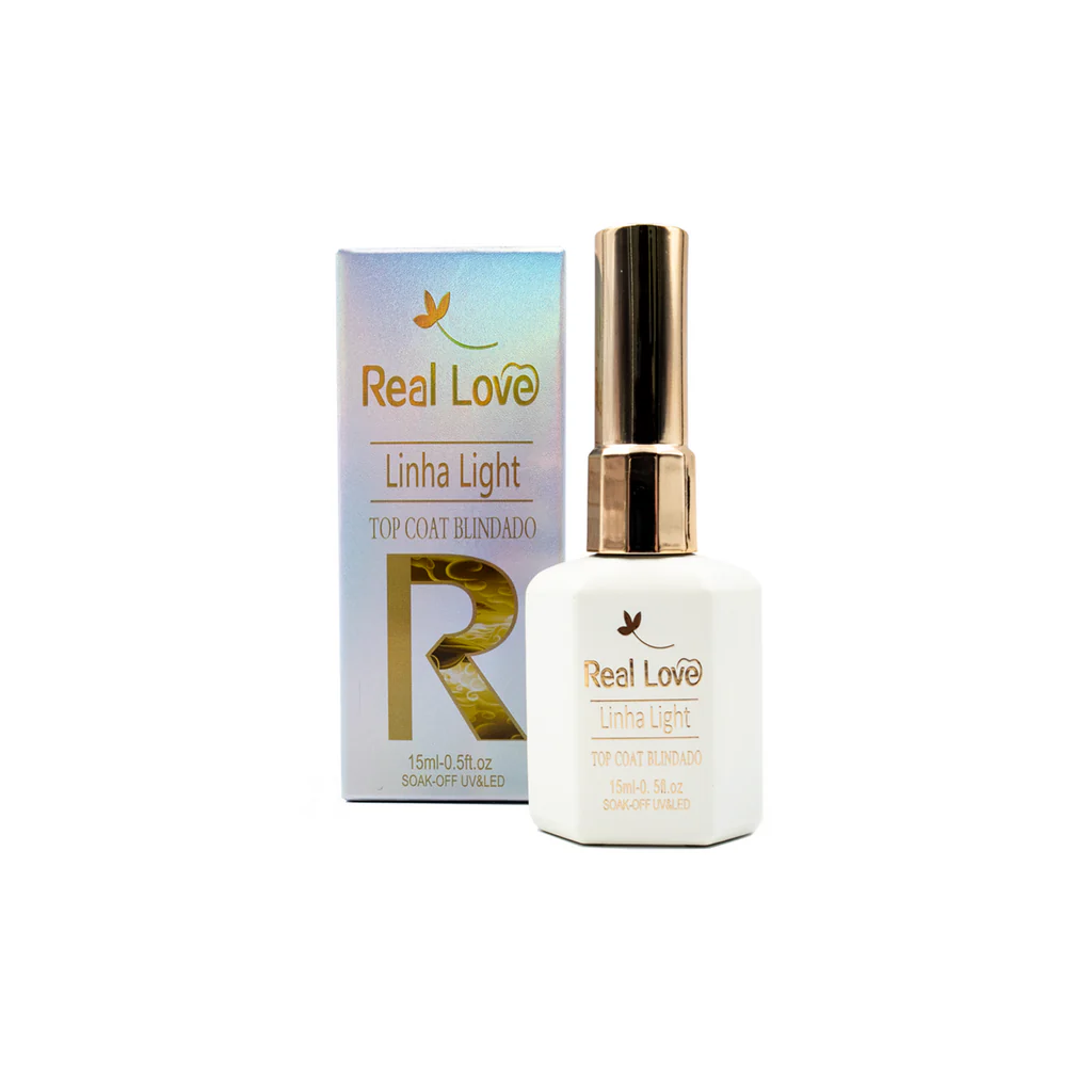 Top Coat Blindado Para Unhas Linha Light 15ml - Real Love