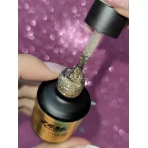 TOP COAT GOLD GLITTER TOP 15ML - ZEM