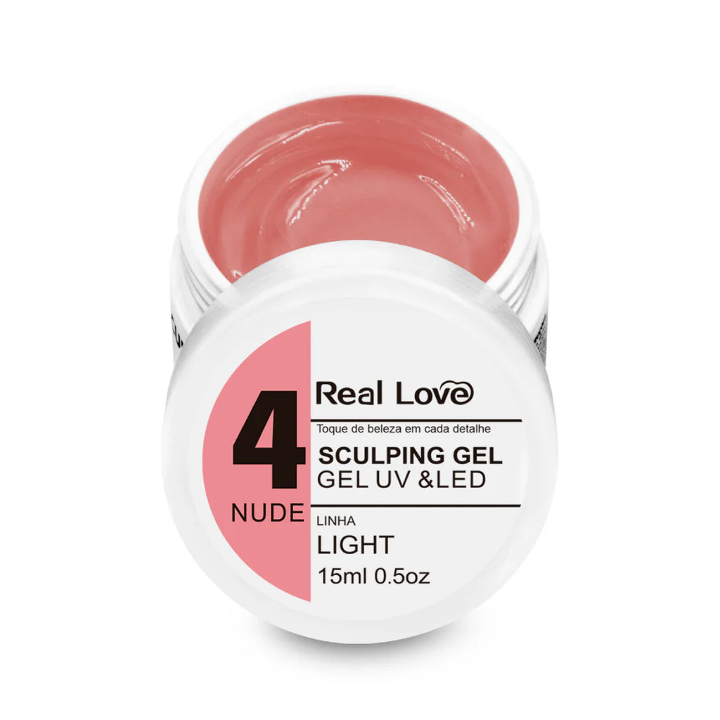 Gel Pote N 04 nude  Linha Light - Real Love 15ml