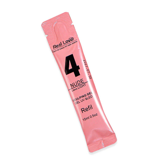 Refil para Gel de Alongamento para Unhas - Linha Light - 15ml - Real Love nude 4