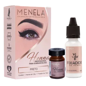 kit Menela Henna preto 2,5g