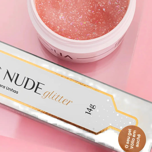 Gel Classic Nude Glitter – Sachê 14g