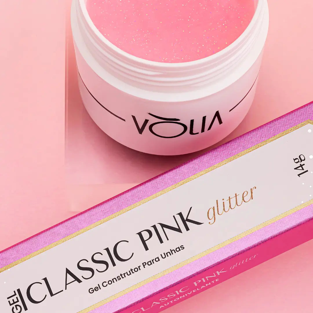 Gel Classic Pink Glitter – Sachê 14g